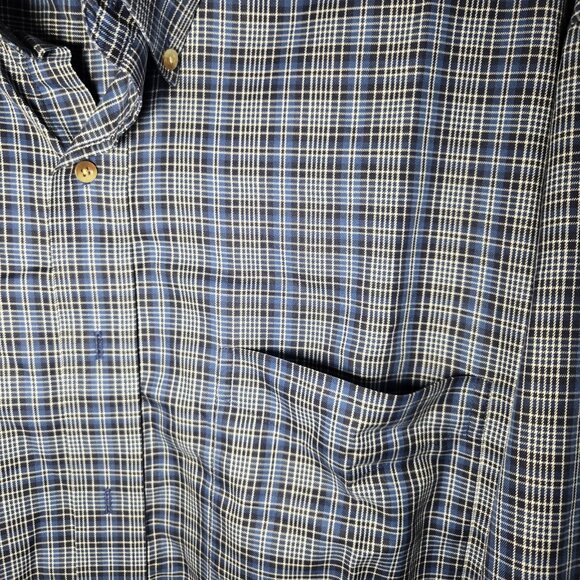 Jos.  A. Bank.  Sz XXL Men's Shirt Blue Plaid Button Up Long Sleeve - Picture 4 of 7